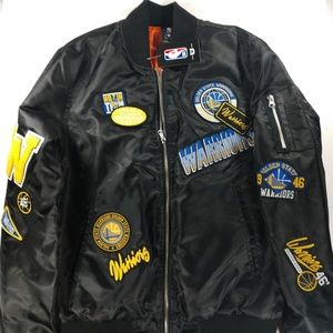 warriors bomber jacket